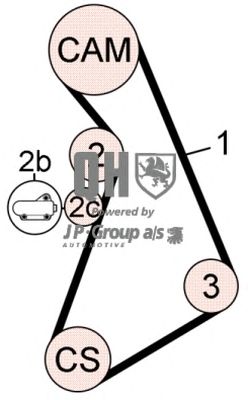 JP GROUP 1112108919 -  Комплект ремня ГРМ